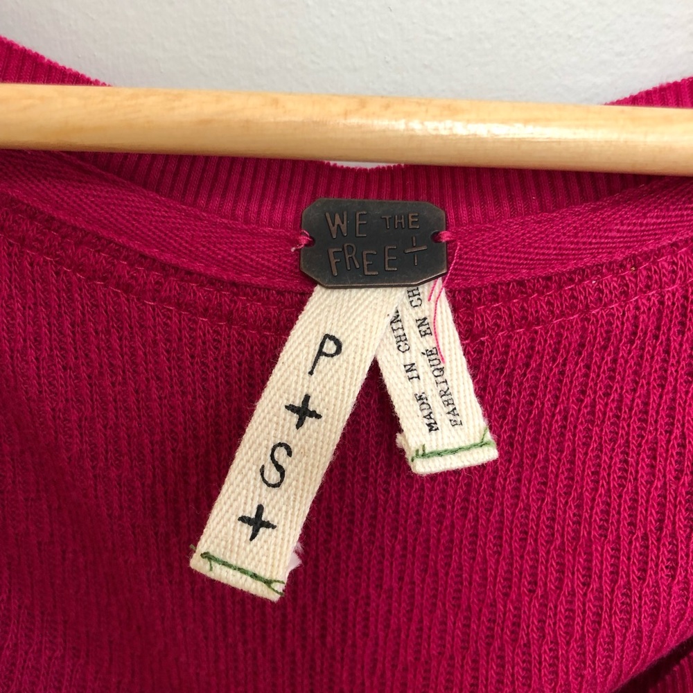 Free People Thermal Embroidered Henley Long Sleeve - Picture 5 of 8